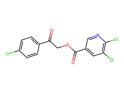 2-(4-Chlorophenyl)-2-oxoethyl 5,6-dichloropyridine-3-carboxylate structure