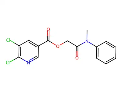 [Methyl(phenyl)carbamoyl]methyl 5,6-dichloropyridine-3-carboxylate structure