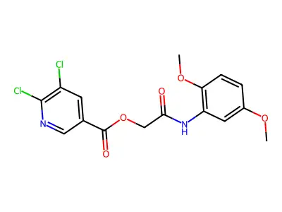 [(2,5-Dimethoxyphenyl)carbamoyl]methyl 5,6-dichloropyridine-3-carboxylate structure