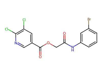 [2-(3-Bromoanilino)-2-oxoethyl] 5,6-dichloropyridine-3-carboxylate structure