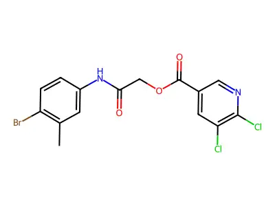 [(4-Bromo-3-methylphenyl)carbamoyl]methyl 5,6-dichloropyridine-3-carboxylate structure