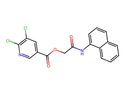 [(Naphthalen-1-yl)carbamoyl]methyl 5,6-dichloropyridine-3-carboxylate structure
