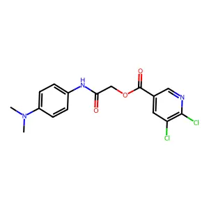 {[4-(Dimethylamino)phenyl]carbamoyl}methyl 5,6-dichloropyridine-3-carboxylate structure
