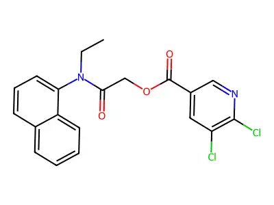 [Ethyl(naphthalen-1-yl)carbamoyl]methyl 5,6-dichloropyridine-3-carboxylate structure