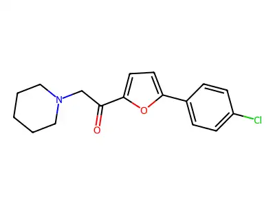 Ethanone, 1-[5-(4-chlorophenyl)-2-furanyl]-2-(1-piperidinyl)- structure