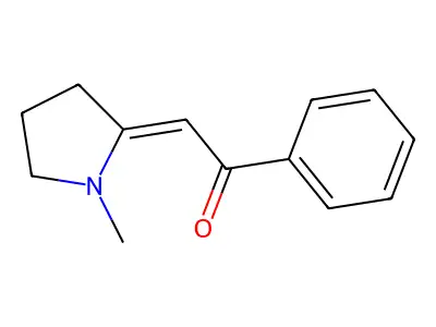 1-Methyl-2-benzoylmethylenepyrrolidine structure