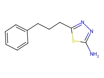 5-(3-Phenylpropyl)-1,3,4-thiadiazol-2-amine structure
