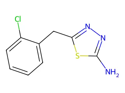 5-[(2-Chlorophenyl)methyl]-1,3,4-thiadiazol-2-amine structure