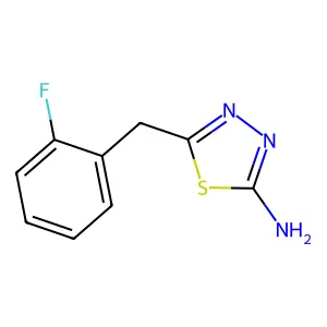 5-[(2-Fluorophenyl)methyl]-1,3,4-thiadiazol-2-amine structure