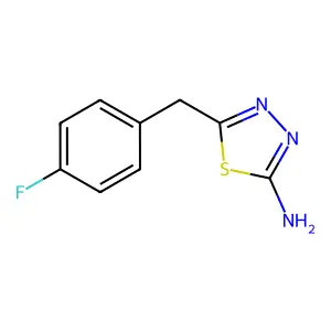 5-[(4-Fluorophenyl)methyl]-1,3,4-thiadiazol-2-amine structure