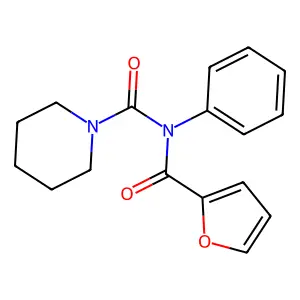 N-(furan-2-carbonyl)-N-phenylpiperidine-1-carboxamide structure