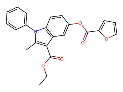 Ethyl 5-(furan-2-carbonyloxy)-2-methyl-1-phenylindole-3-carboxylate structure