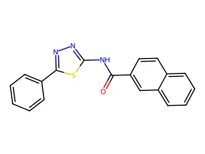N-(5-phenyl-1,3,4-thiadiazol-2-yl)naphthalene-2-carboxamide structure