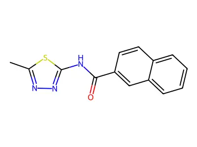 N-(5-methyl-1,3,4-thiadiazol-2-yl)naphthalene-2-carboxamide structure