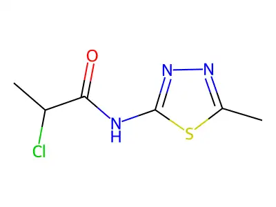 2-chloro-N-(5-methyl-1,3,4-thiadiazol-2-yl)propanamide structure