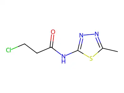 3-chloro-N-(5-methyl-1,3,4-thiadiazol-2-yl)propanamide structure