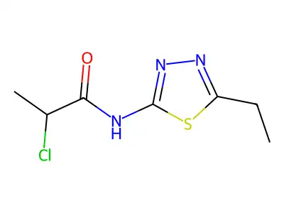 2-chloro-N-(5-ethyl-1,3,4-thiadiazol-2-yl)propanamide structure