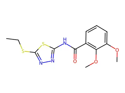 N-(5-(ethylthio)-1,3,4-thiadiazol-2-yl)-2,3-dimethoxybenzamide structure