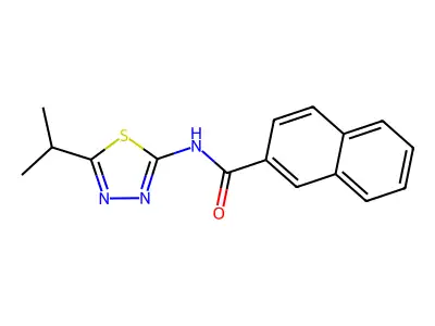 N-(5-isopropyl-1,3,4-thiadiazol-2-yl)-2-naphthamide structure