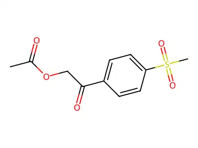 2-(4-(Methylsulfonyl)phenyl)-2-oxoethyl acetate structure