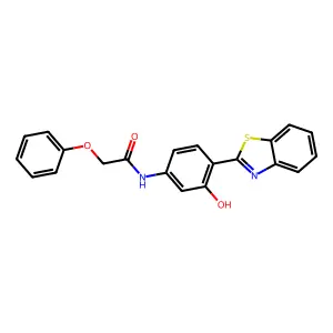 N-[4-(1,3-benzothiazol-2-yl)-3-hydroxyphenyl]-2-phenoxyacetamide structure