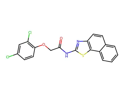 2-(2,4-dichlorophenoxy)-N-(naphtho[2,1-d]thiazol-2-yl)acetamide structure