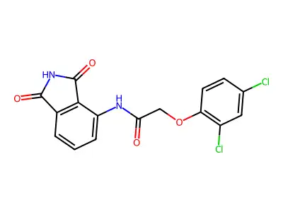 2-(2,4-dichlorophenoxy)-N-(1,3-dioxoisoindolin-4-yl)acetamide structure