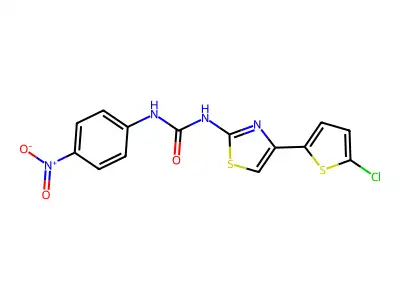 1-(4-(5-Chlorothiophen-2-yl)thiazol-2-yl)-3-(4-nitrophenyl)urea structure