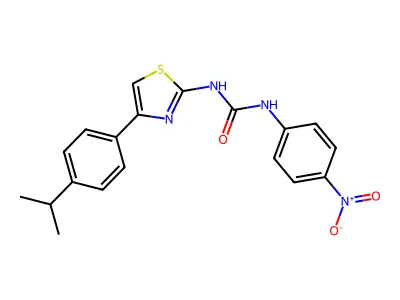 1-(4-(4-Isopropylphenyl)thiazol-2-yl)-3-(4-nitrophenyl)urea structure