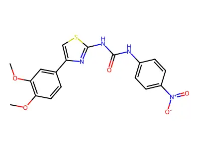 1-(4-(3,4-Dimethoxyphenyl)thiazol-2-yl)-3-(4-nitrophenyl)urea structure