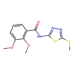 2,3-dimethoxy-N-(5-(methylthio)-1,3,4-thiadiazol-2-yl)benzamide structure