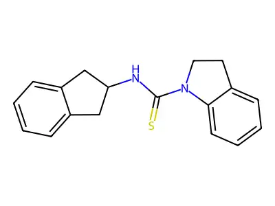 N-(2,3-dihydro-1H-inden-2-yl)indoline-1-carbothioamide structure