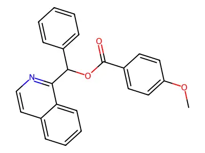 Isoquinolin-1-yl(phenyl)methyl 4-methoxybenzoate structure