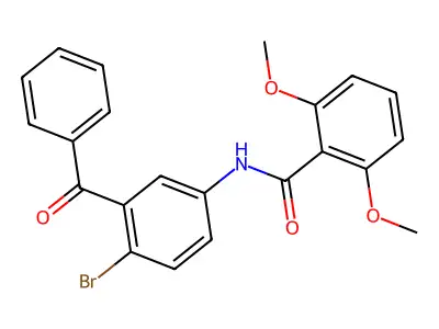 N-(3-benzoyl-4-bromophenyl)-2,6-dimethoxybenzamide structure