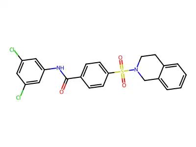N-(3,5-dichlorophenyl)-4-(3,4-dihydro-1H-isoquinolin-2-ylsulfonyl)benzamide structure