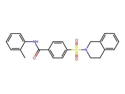 4-((3,4-dihydroisoquinolin-2(1H)-yl)sulfonyl)-N-(o-tolyl)benzamide structure