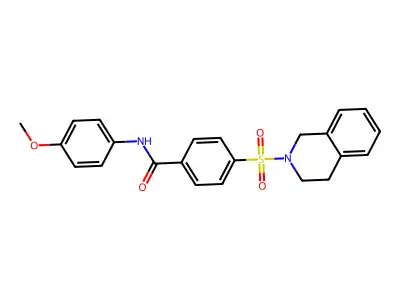 4-((3,4-dihydroisoquinolin-2(1H)-yl)sulfonyl)-N-(4-methoxyphenyl)benzamide structure