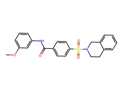 4-((3,4-dihydroisoquinolin-2(1H)-yl)sulfonyl)-N-(3-methoxyphenyl)benzamide structure