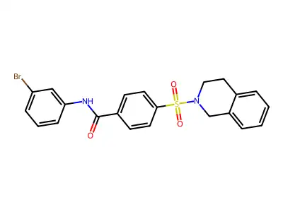N-(3-bromophenyl)-4-((3,4-dihydroisoquinolin-2(1H)-yl)sulfonyl)benzamide structure
