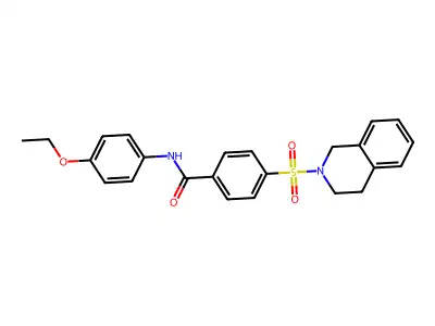 4-(3,4-dihydro-1H-isoquinolin-2-ylsulfonyl)-N-(4-ethoxyphenyl)benzamide structure