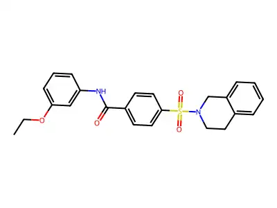 4-(3,4-dihydro-1H-isoquinolin-2-ylsulfonyl)-N-(3-ethoxyphenyl)benzamide structure