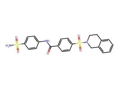 4-(3,4-dihydro-1H-isoquinolin-2-ylsulfonyl)-N-(4-sulfamoylphenyl)benzamide structure