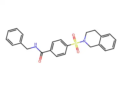 N-benzyl-4-((3,4-dihydroisoquinolin-2(1H)-yl)sulfonyl)benzamide structure