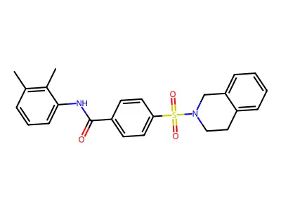 4-((3,4-dihydroisoquinolin-2(1H)-yl)sulfonyl)-N-(2,3-dimethylphenyl)benzamide structure