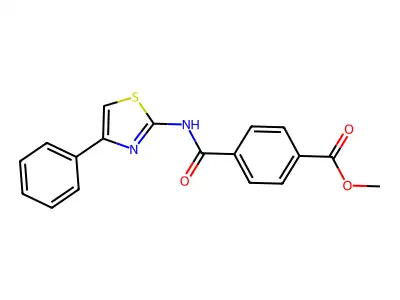 Methyl 4-[(4-phenyl-1,3-thiazol-2-yl)carbamoyl]benzoate structure