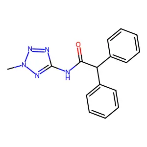 N-(2-methyltetrazol-5-yl)-2,2-diphenylacetamide structure