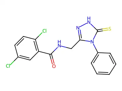 2,5-dichloro-N-((4-phenyl-5-thioxo-4,5-dihydro-1H-1,2,4-triazol-3-yl)methyl)benzamide structure