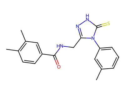 3,4-dimethyl-N-((5-thioxo-4-(m-tolyl)-4,5-dihydro-1H-1,2,4-triazol-3-yl)methyl)benzamide structure