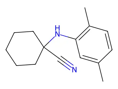 1-((2,5-Dimethylphenyl)amino)cyclohexanecarbonitrile structure
