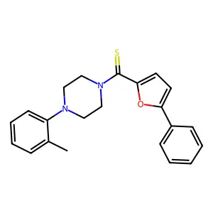 (5-Phenylfuran-2-yl)(4-(o-tolyl)piperazin-1-yl)methanethione structure